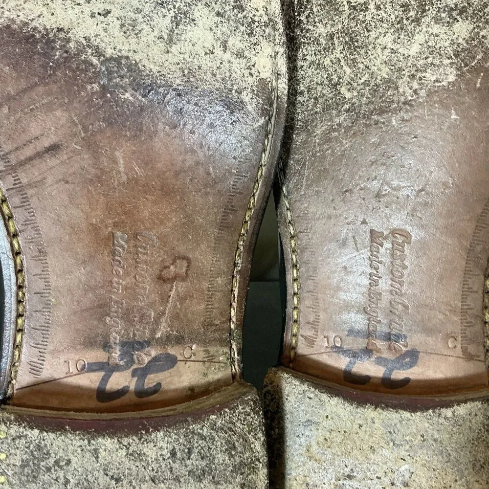 Church’s Of England Medallion Men’s Black Leather Dress Shoes 9 C Vintage Oxford